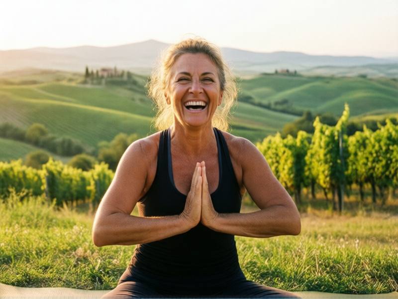 Persona italiana attiva con stile di vita sano